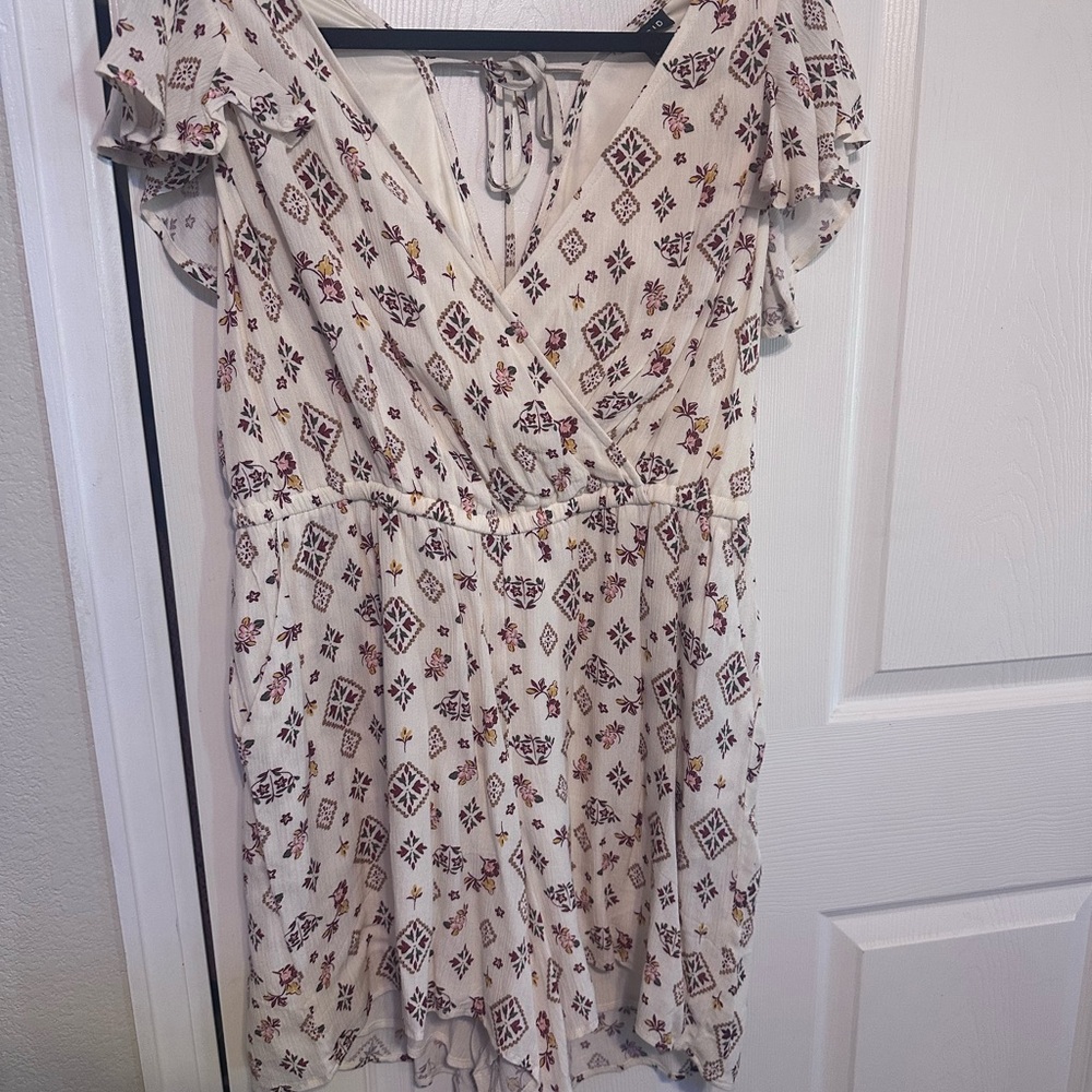 Floral Print Women's Romper